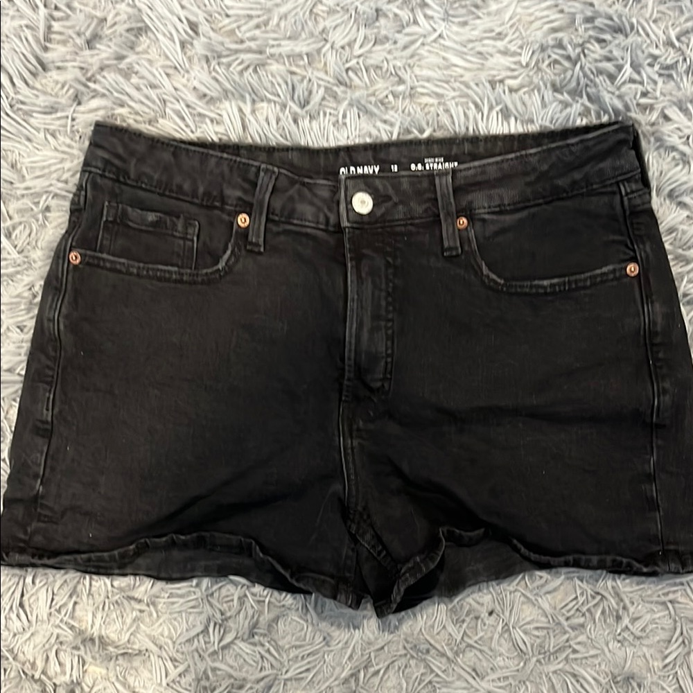 Women's Black Denim Shorts